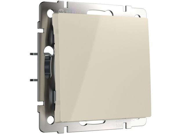 Выключатель одноклавишный проходной (слоновая кость) W1112003