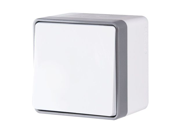 Выключатель одноклавишный влагозащищенный Gallant белый W5010201