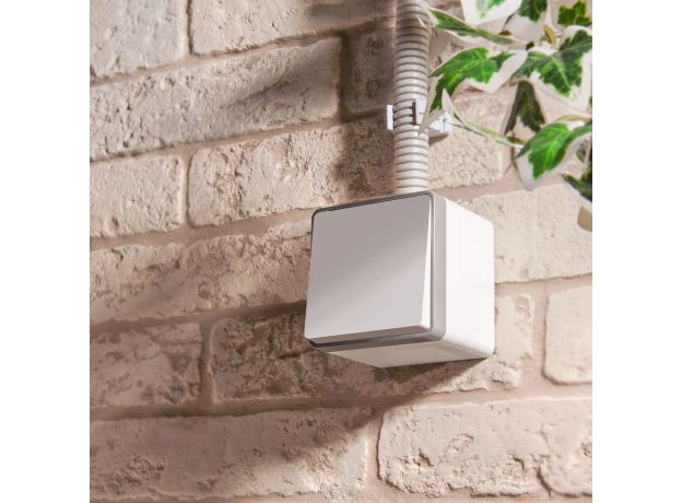 Выключатель одноклавишный влагозащищенный Gallant белый W5010201