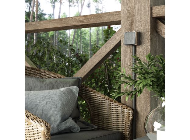 Выключатель одноклавишный влагозащищенный Gallant графит рифленый W5010204