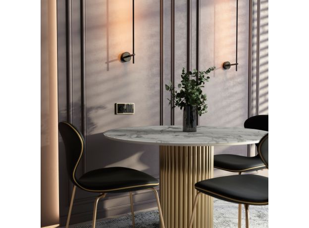 Выключатель трехклавишный (черный матовый) W1130008