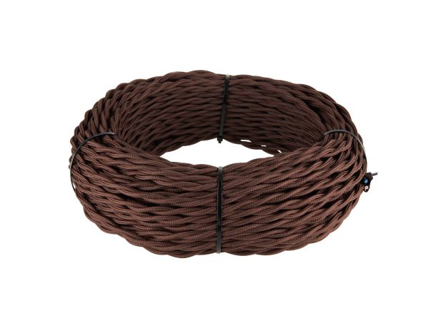 Ретро кабель витой  3х1,5 коричневый 50 м W6453514
