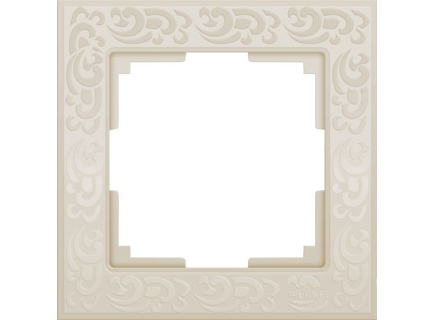 W0012303/ Рамка на 1 пост Flock (слоновая кость) W0012303