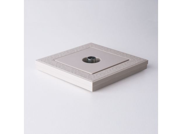 W0012303/ Рамка на 1 пост Flock (слоновая кость) W0012303