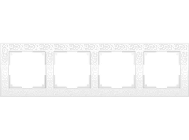 W0042301/ Рамка на 4 поста Flock (белый) W0042301