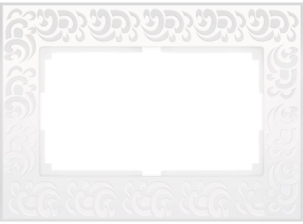 Рамка из поликарбоната для двойной розетки Flock белый W0082301
