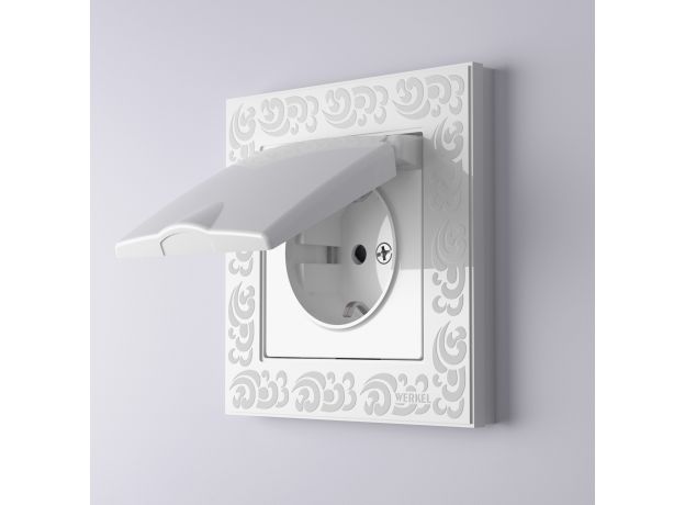 W0012301/ Рамка на 1 пост Flock (белый) W0012301