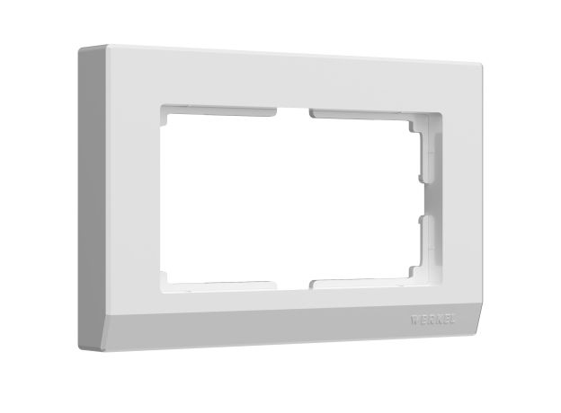 Рамка из поликарбоната для двойной розетки Stark белый W0081801