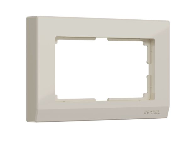 Рамка из пластика для двойной розетки Stark слоновая кость W0081803