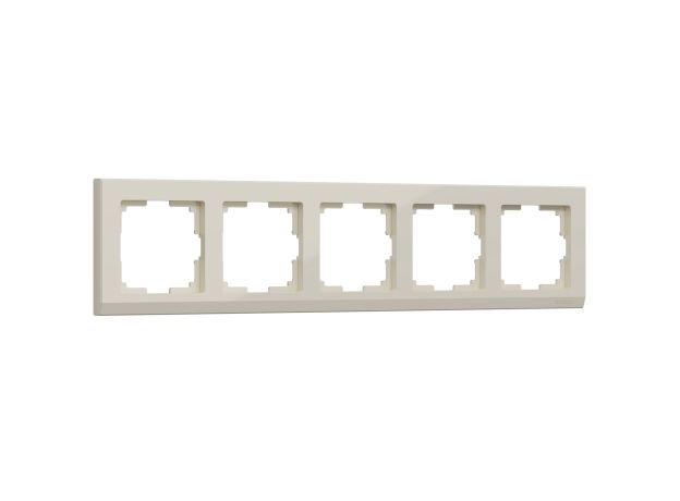 Рамка из пластика на 5 постов Stark слоновая кость W0051803
