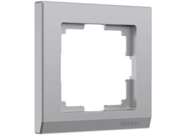 Рамка из пластика на 1 пост Stark серебряный W0011806