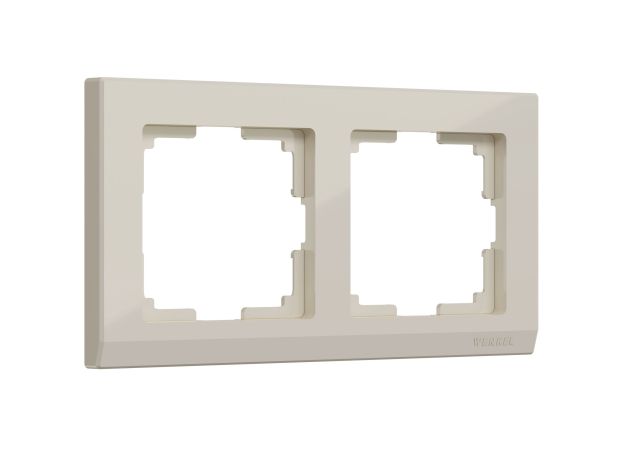 Рамка из поликарбоната на 2 поста Stark слоновая кость W0021803