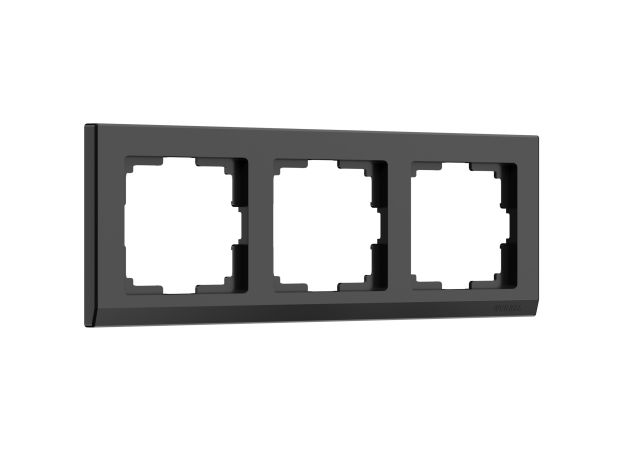 Рамка из поликарбоната на 3 поста Stark черный W0031808