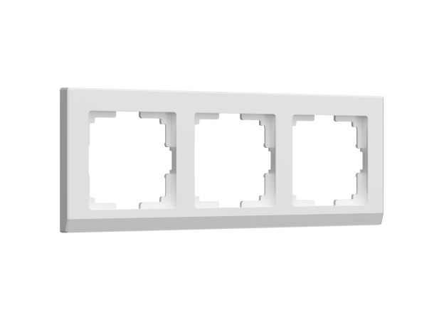 Рамка из поликарбоната на 3 поста Stark белый W0031801