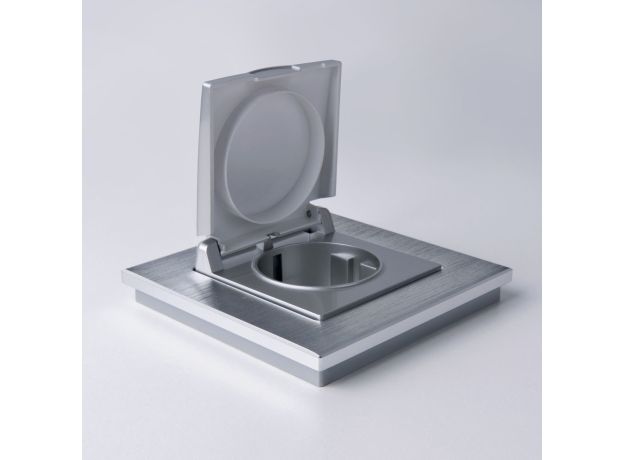 Рамка из металла на 1 пост Аluminium алюминий W0011706