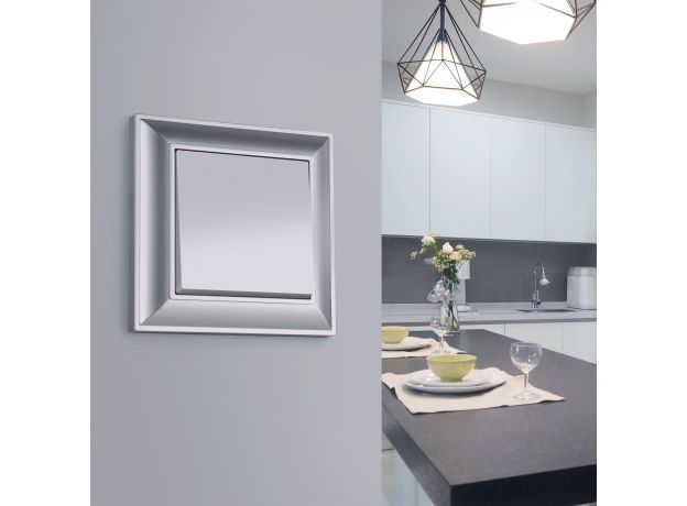 Рамка из поликарбоната на 1 пост Fiore серебряный W0012206