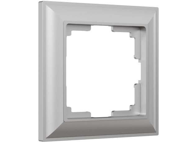 Рамка из поликарбоната на 1 пост Fiore серебряный W0012206