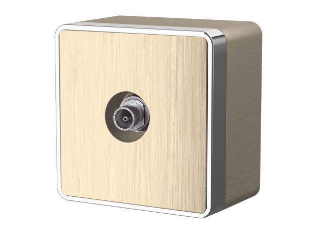 ТВ-розетка оконечная Gallant шампань рифленый W5083010