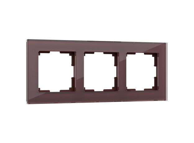 Рамка из стекла на 3 поста Favorit мокко W0031118