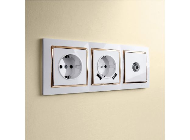 ТВ-розетка проходная (белый) W1184001