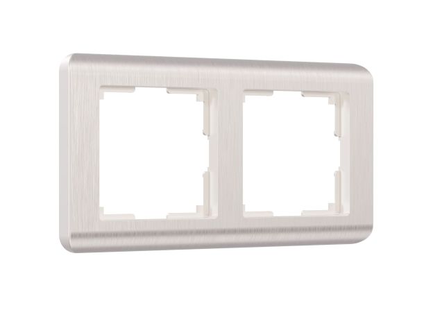 Рамка из поликарбоната на 2 поста Stream перламутровый W0022113