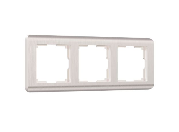 Рамка из поликарбоната на 3 поста Stream перламутровый W0032113