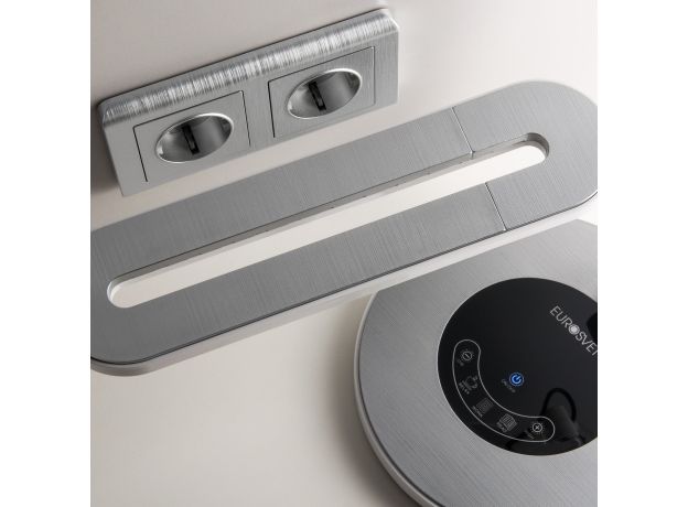 Рамка из поликарбоната на 2 поста Stream серебряный W0022106