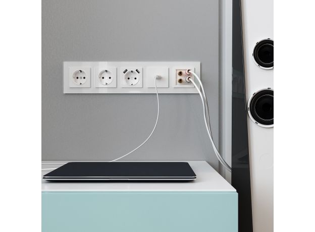 Акустическая розетка (белый) W1185001