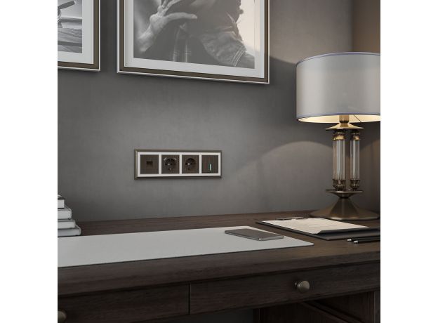 Клавиша для выключателя c подсветкой (бронзовый) W1119112