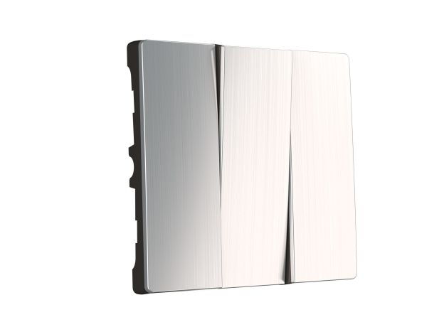 Набор клавиш для выключателя трехклавишного(глянцевый никель) W1139002