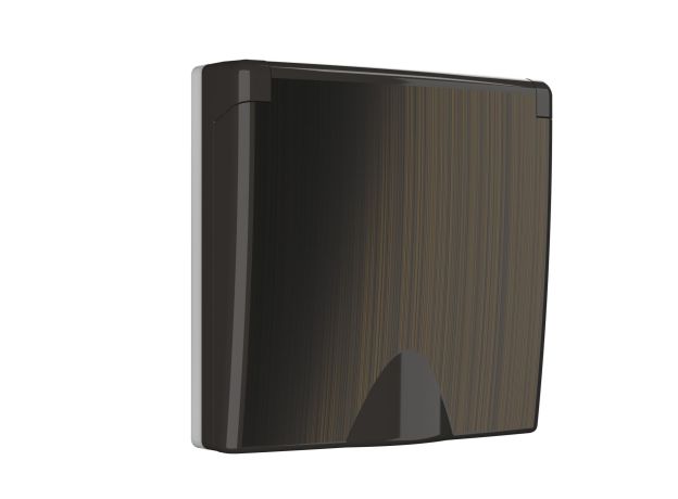 Накладка для розетки IP44 с крышкой (бронзовый) W1179212