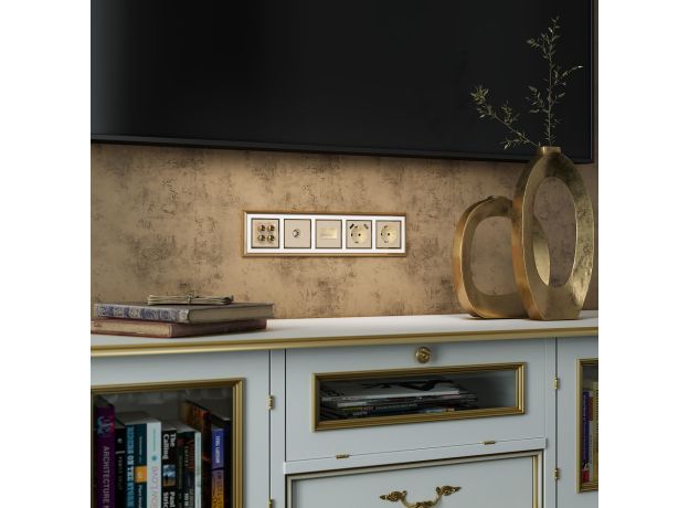 Накладка для USB розетки (шампань) W1179511