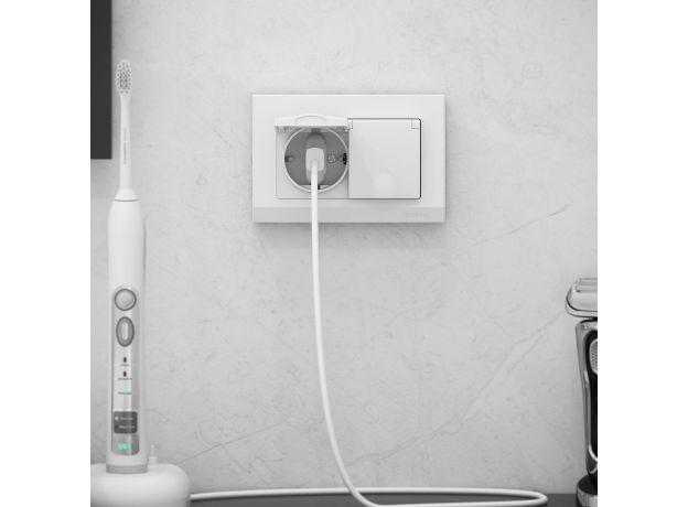 Рамка из поликарбоната для двойной розетки Stark белый W0081801