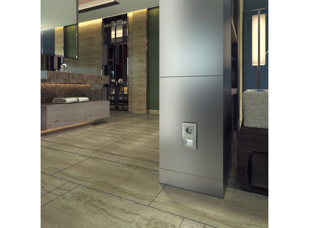 Рамка из металла на 2 поста Аluminium алюминий W0021706