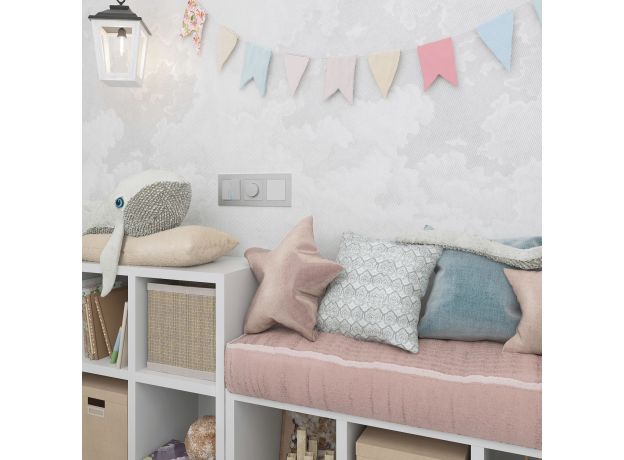 Рамка из металла на 3 поста Аluminium алюминий W0031706