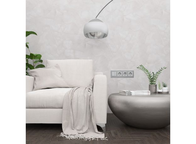 Рамка из металла на 4 Аluminium алюминий W0041706