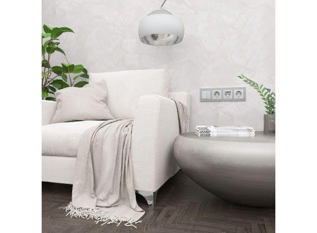 Рамка из металла на 4 Аluminium алюминий W0041706