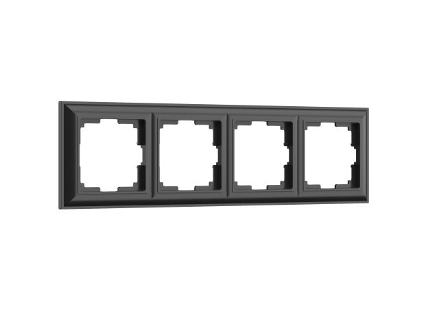Рамка из пластика на 4 поста Fiore черный W0042208