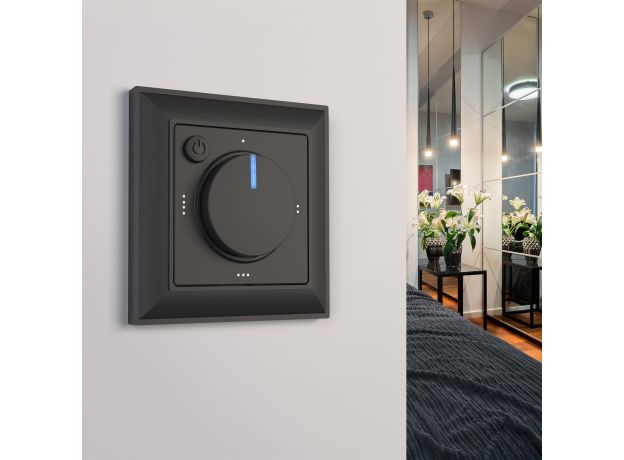 Рамка из поликарбоната на 1 пост Fiore черный W0012208