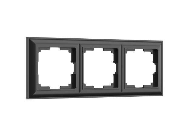 Рамка из поликарбоната на 3 поста Fiore черный W0032208