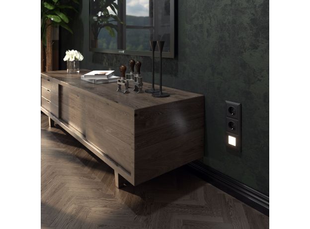 Рамка из поликарбоната на 3 поста Fiore черный W0032208