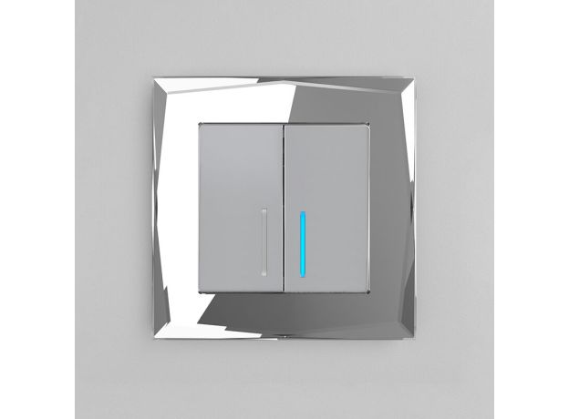 Рамка из стекла на 1 пост Diamant зеркальный W0011220