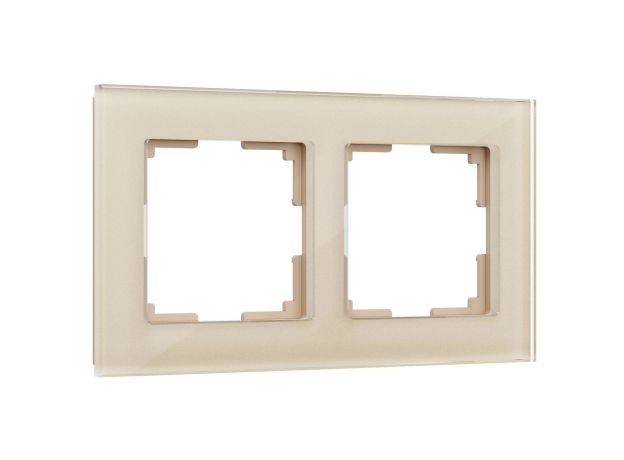 Рамка из стекла на 2 поста Favorit шампань W0021111