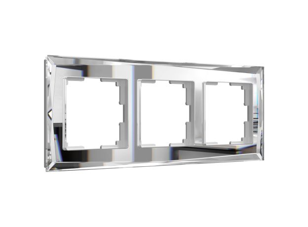 Рамка из стекла на 3 поста Diamant зеркальный W0031220