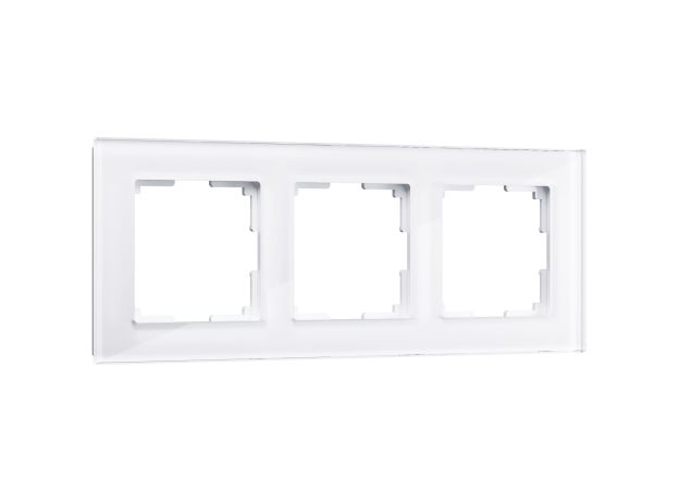 Рамка из стекла на 3 поста Favorit белый W0031101