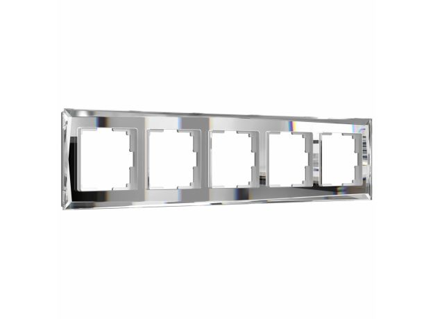 Рамка из стекла на 5 постов Diamant зеркальный W0051220