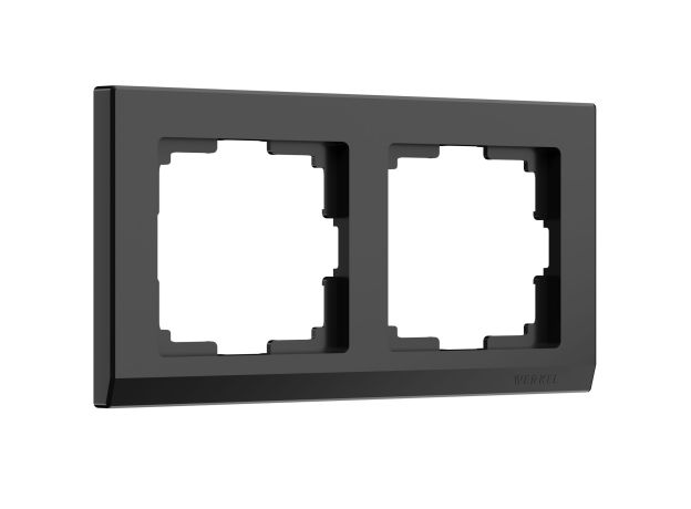 Рамка из поликарбоната на 2 поста Stark черный W0021808
