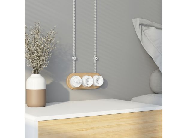 Рамка на 3 поста светлый бук W0035224