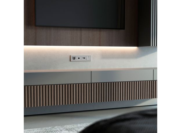 Рамка из поликарбоната на 4 поста Stark серебряный W0041806