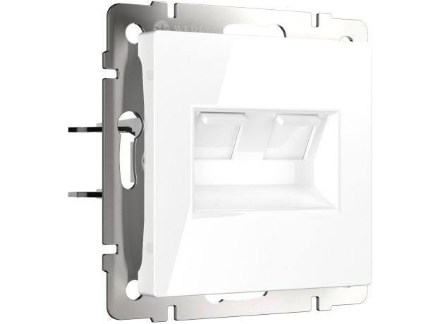 Розетка двойная Ethernet RJ-45 (белая) W1181101